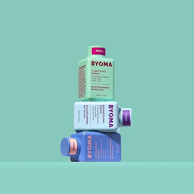 BYOMA CLARIFYING SERUM REFILL - BARRIER REPAIR SERUM - CLARIFYING FACIAL SERUM FOR ACNE PRONE SKIN - CALMING FACE SERUM WITH CERAMIDES, BLUE TANSY, PHA & ZINC - 1.01 FL. OZ REFILL - Image 4